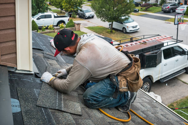 Professional Gutter Repair And Installation technician working in Castroville, TX